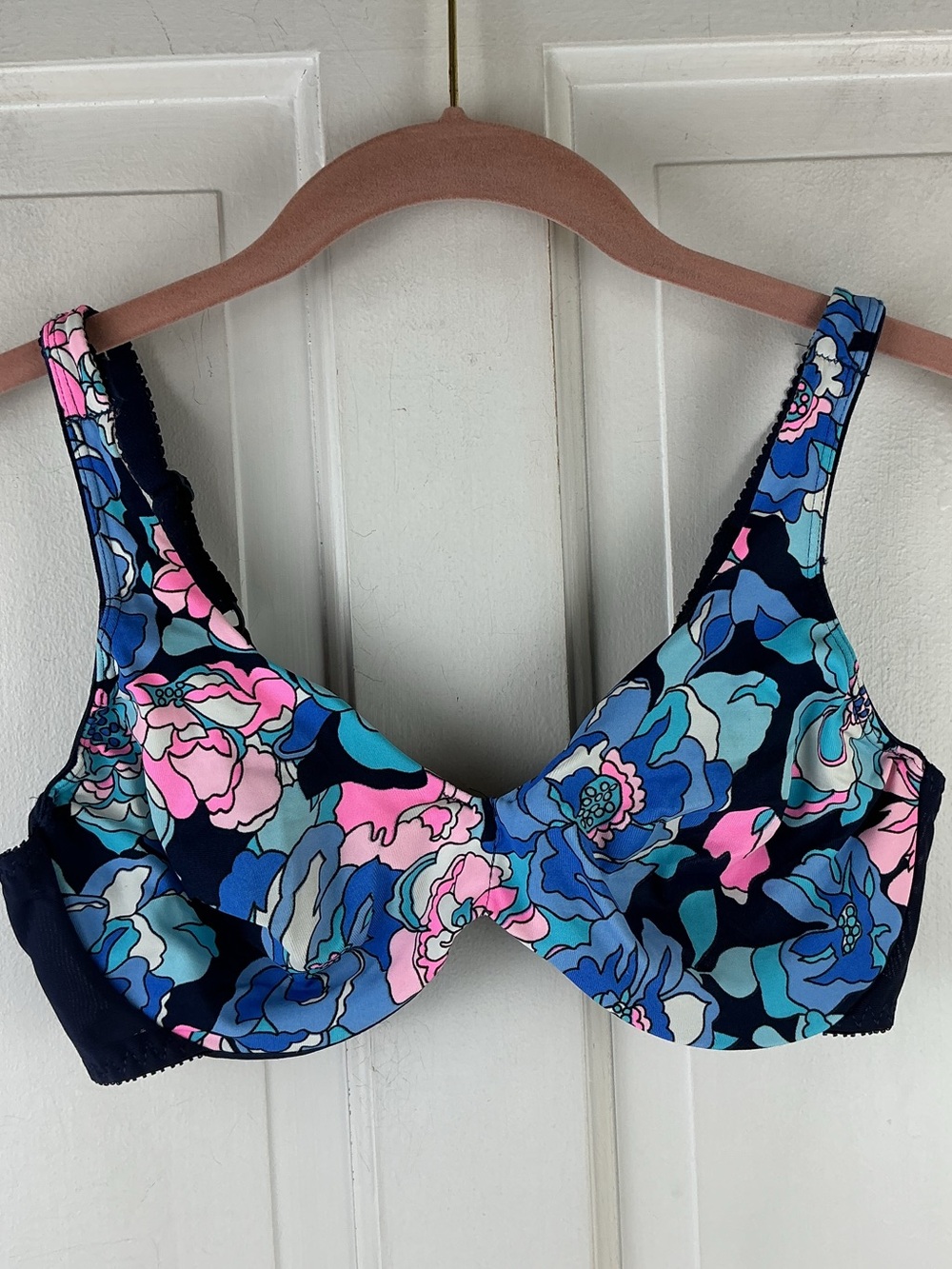 Vintage Olga 36C Bra Floral Underwire Retro Unlined 35098 Rare
